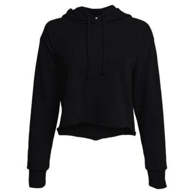 Women's Laguna Sueded Raw Edge Crop Hoodie Sweatshirt Thumbnail