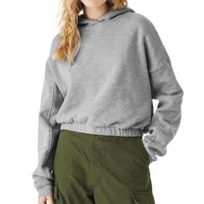 Ladies' Sponge Fleece Cinched Bottom Hooded Sweatshirt Thumbnail