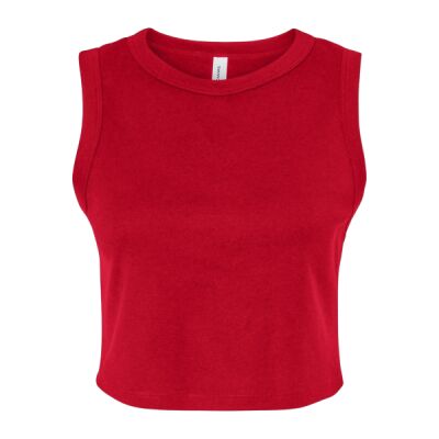 Ladies' Micro Rib Muscle Crop Tank Thumbnail