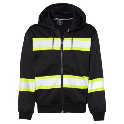 Men's EV Series® Enhanced Visibility Full-Zip Hooded Sweatshirt Thumbnail